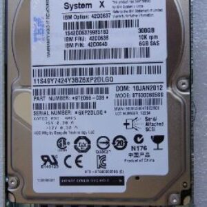 IBM 42D0641 300GB 10k 2.5 Inch Sff SAS 6G Hot Swap Hard Drive