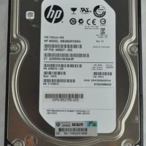 HP MB3000FCWDH 3TB 7.2k SAS 6G 3.5″ Hot Swap Internal Hard Drive