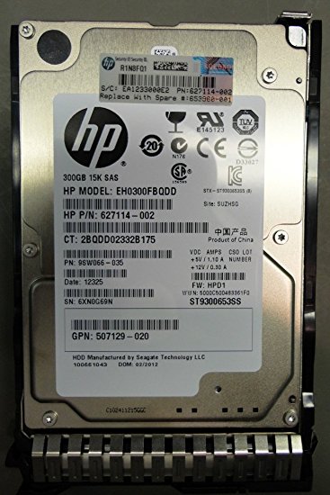 HPE EH0300FBQDD 300 GB Enterprise Hard drive - 2.5" Internal - SAS 6Gb/s Refurbished