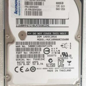 IBM 00WG690 600GB 10k 2.5Inch SAS 12GBPS G3HS Hot Swap Hdd New