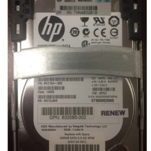 HPE 625618-004 Hard drive – 500 GB – SATA 6Gb/s Refurbished