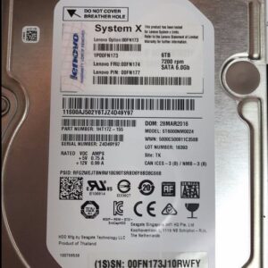 Ibm 00FN174 6TB 7.2K SATA 6Gbps 3.5inch HDD