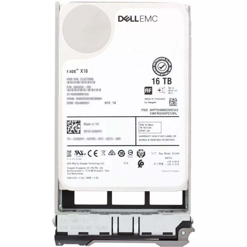 Dell EMC 24HF9 16TB 7K RPM SAS 12Gbps 512e 3.5in Hot plug Hard Drive with 13G Kit