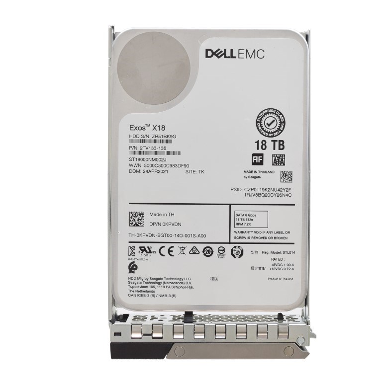 Dell Emc KPVDN 18TB 7.2K RPM SATA 6Gbps 512e 3.5in Hot-plug Hard Drive with 14G kit